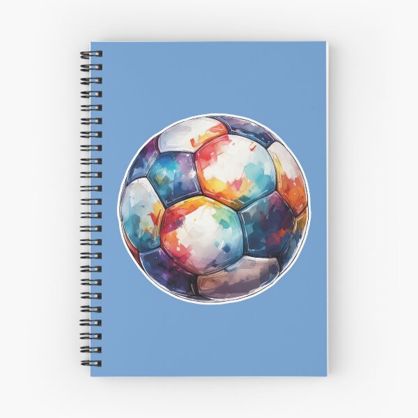 Item preview, Football Soccer Ball Watercolor Illustration Drawing (Gray Blue BG) designed and sold by FilipeFerreira.