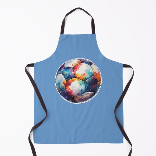 Item preview, Football Soccer Ball Watercolor Illustration Drawing (Gray Blue BG) designed and sold by FilipeFerreira.