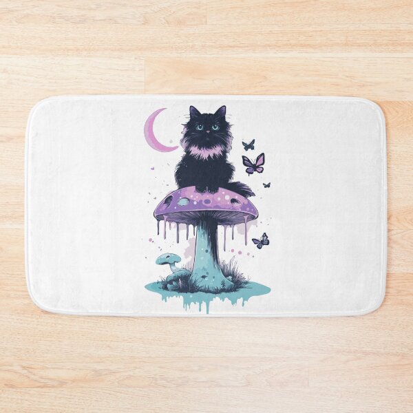 Item preview, cat on mushroom designed and sold by craftyaliens.