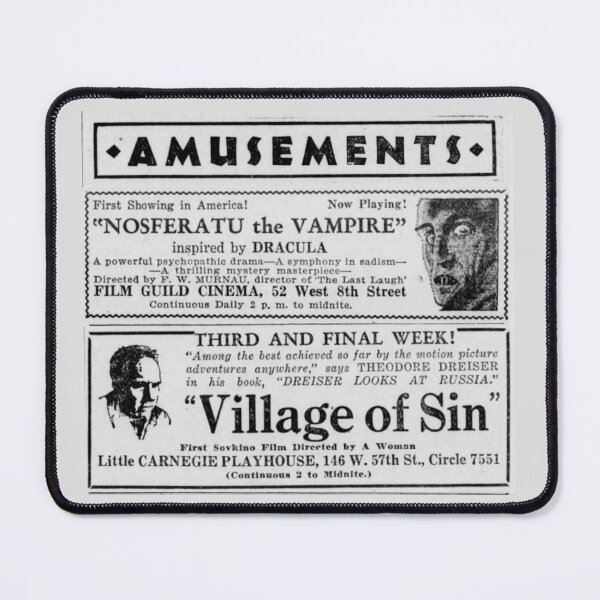 Item preview, nosferatu newspaper clipping first screening designed and sold by miss madison creates.