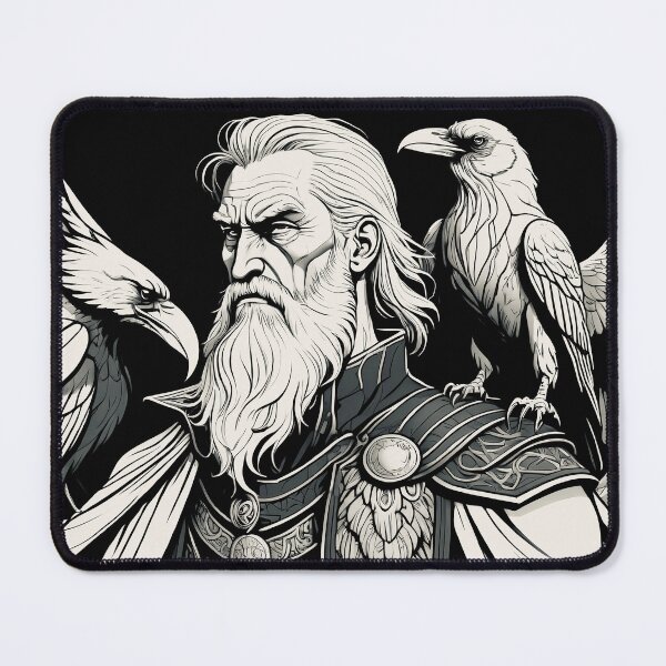 Item preview, Odin with his ravens designed and sold by Island Art Studios.