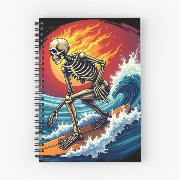 Item preview, Skeleton Surfer on Fiery Waves designed and sold by Casanova7000.