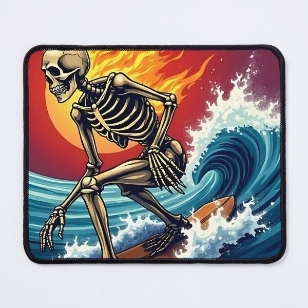 Item preview, Skeleton Surfer on Fiery Waves designed and sold by Casanova7000.