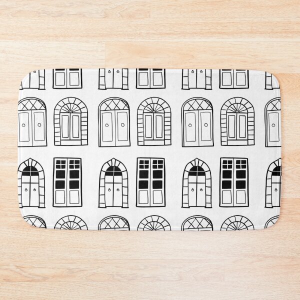 Item preview, Modern Door Art: Minimalist Black & White Illustrations designed and sold by RM-Journey.
