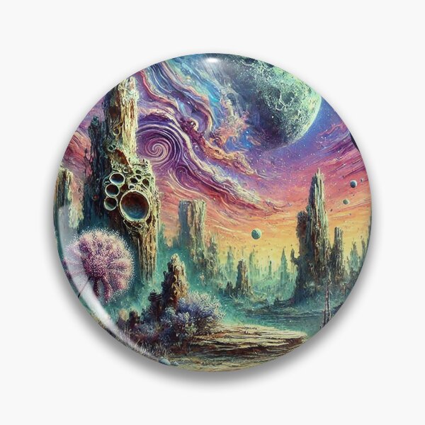 Item preview, Psychedelic Alien Landscape with Vivid Colors and Surreal Formations designed and sold by PsycheBrain.