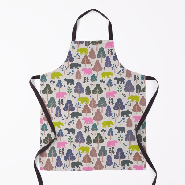 Item preview, Bear-y Fun In The Forest - Blue- Brown - Dark Purple-Green -Pink designed and sold by Fezzyboo.