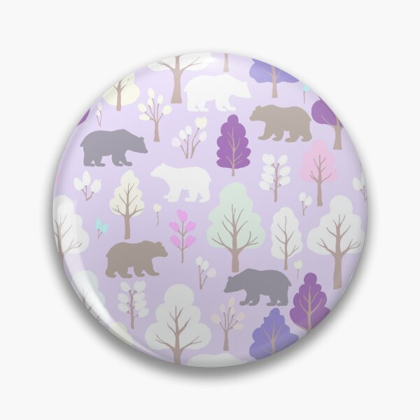 Item preview, Bear-y Fun In The Forest - Beige - Brown - Pink - Purple -White  designed and sold by Fezzyboo.