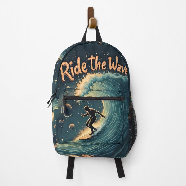Item preview, Ride the Wave - Cosmic Surfing Adventure designed and sold by pixelated_echoes.