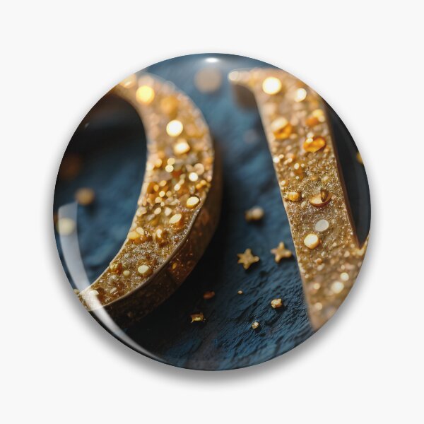 Item preview, Golden Glitter Love Letters on Textured Dark Blue Surface designed and sold by Creative88Art.