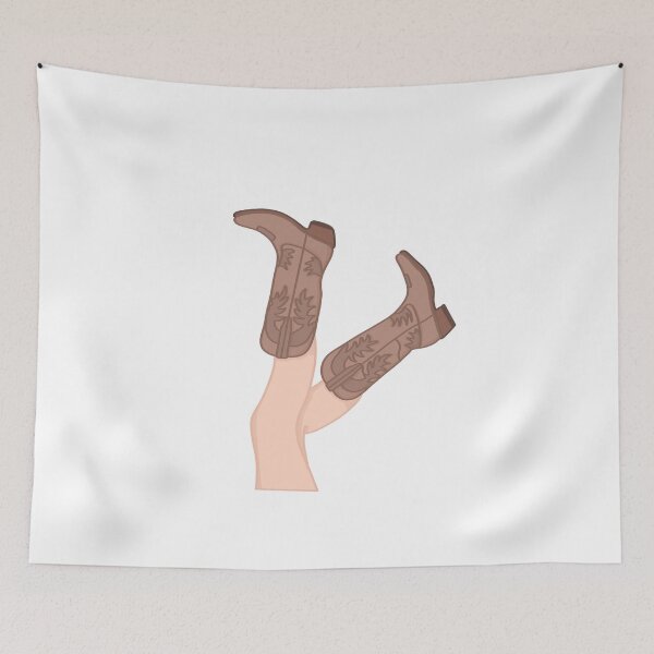 Item preview, Brown Cowboy Boots Sticker Print designed and sold by BondStreetPrint.