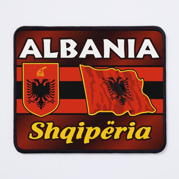 Item preview, Albania - Shqipëria, Albanian Ethnic Colours, Flag and Emblem Design designed and sold by StickersWorld Ltd.