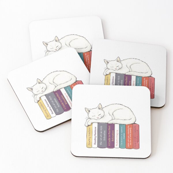 Item preview, Cozy Cat Napping on Book Stack - Feline Relaxation and Reading Art designed and sold by ArtfullyJua.