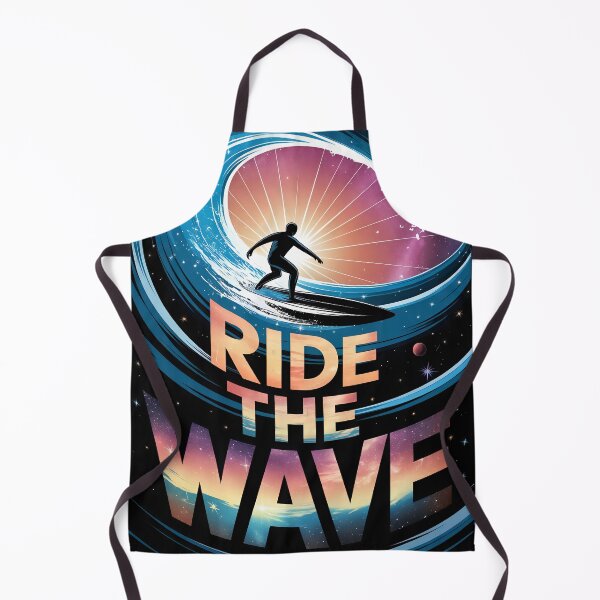 Item preview, Ride the Wave - Cosmic Surfing - night surfer - adventure designed and sold by pixelated_echoes.