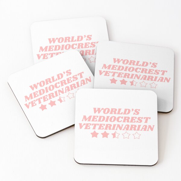 Item preview, World's Mediocrest Veterinarian- Pink designed and sold by introVETed.