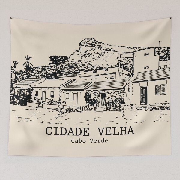 Item preview, Cidade Velha - Cabo Verde designed and sold by Lakeric Cityscapes.