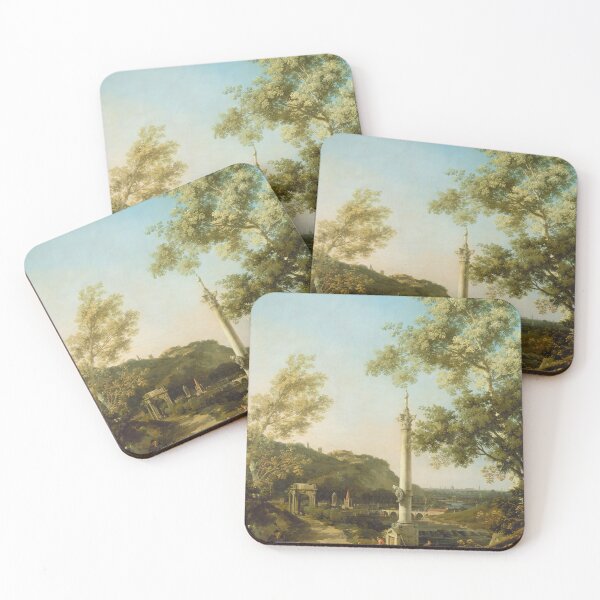 Item preview, English Landscape Capriccio with a Column by Canaletto designed and sold by Simply-Stoic.