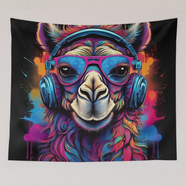 Item preview, Graffiti Camel in Headphones and Shades designed and sold by Boxing Kangaroo Retail Company.