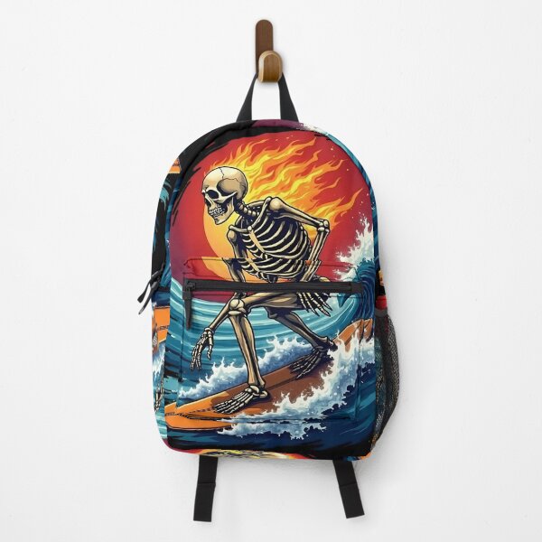 Item preview, Skeleton Surfer on Fiery Waves designed and sold by Casanova7000.