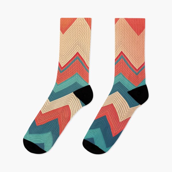 Item preview, A bold zigzag pattern design in contrasting colors, creating an illusion of sharp peaks and valleys. designed and sold by HEMRO.