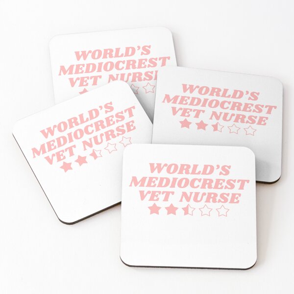 Item preview, World's Mediocrest Vet Nurse- Pink designed and sold by introVETed.