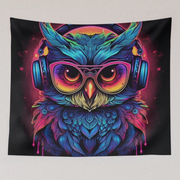 Item preview, Graffiti Owl in Headphones and Shades designed and sold by Boxing Kangaroo Retail Company.