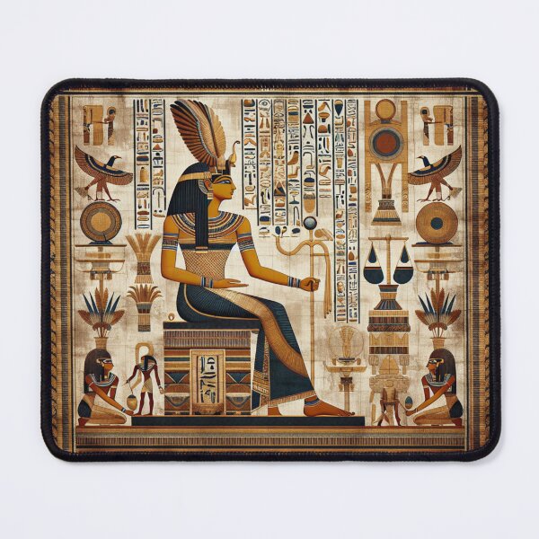 Item preview, Maat Ancient Egyptian Goddess Ma'at Art Kemetism Inspired Tapestry designed and sold by AnalajiaDesigns.