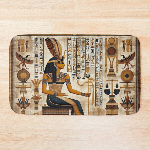 Item preview, Maat Ancient Egyptian Goddess Ma'at Art Kemetism Inspired Tapestry designed and sold by AnalajiaDesigns.