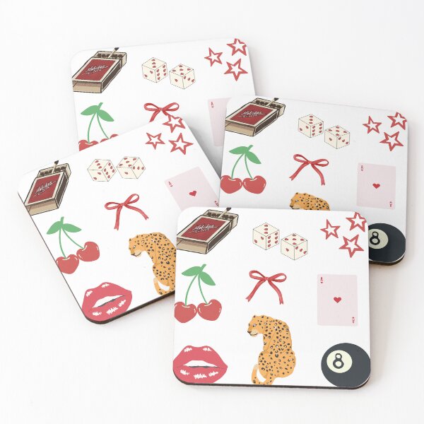 Item preview, edgy girly red star cheetah print sticker pack designed and sold by MAISONDEPODIUM.