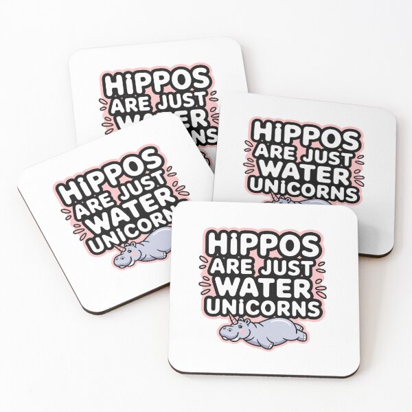 Item preview, Hippos are just water unicorns designed and sold by jkrphoto.
