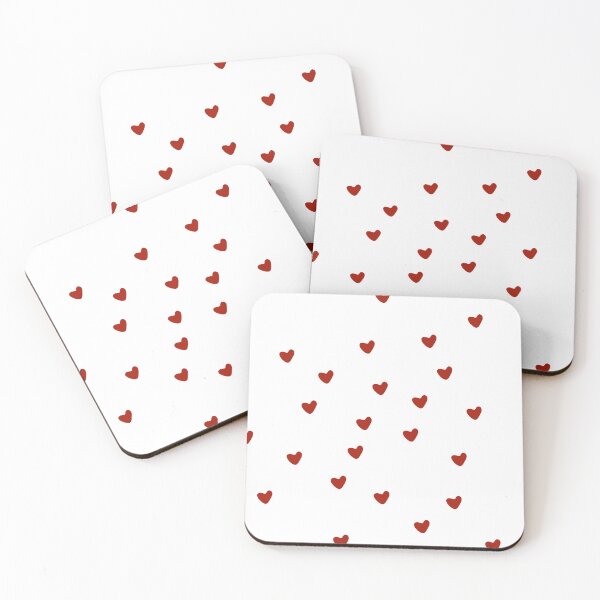 Item preview, A Dance of Tiny Red Hearts in Playful Motion, Unique designed and sold by villacreativa.