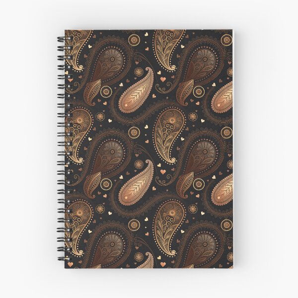Item preview, Dark Brown and Black Paisley with Little Hearts designed and sold by HolyWon.