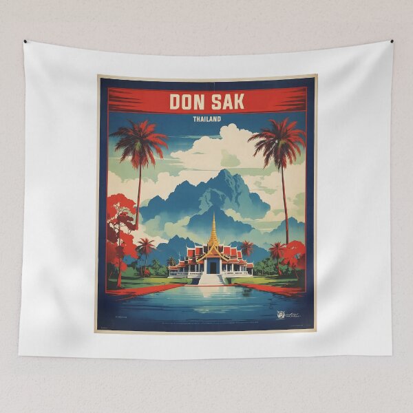 Item preview, Don Sak Thailand Vintage Retro Travel Tourism designed and sold by TravelersGems.