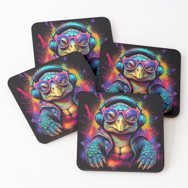 Item preview, Galapagos Graffiti Turtle in Headphones and Shades designed and sold by Boxing Kangaroo Retail Company.