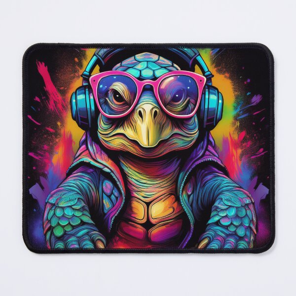 Item preview, Galapagos Graffiti Turtle in Headphones and Shades designed and sold by Boxing Kangaroo Retail Company.