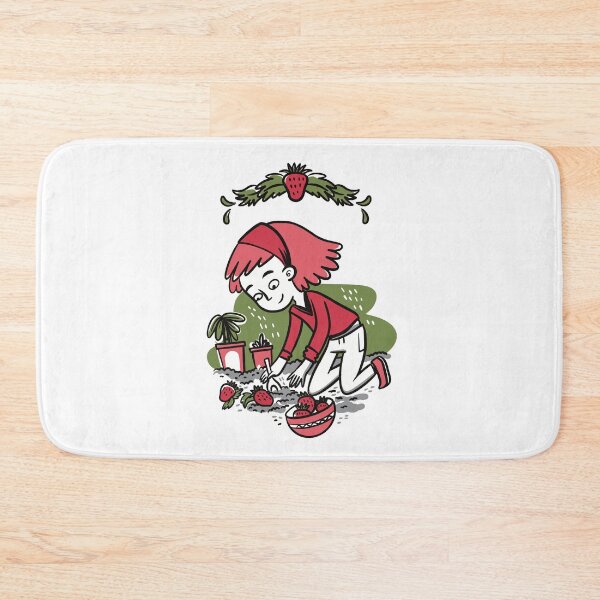 Item preview, Girl growing a garden of strawberries designed and sold by jasmineberry.