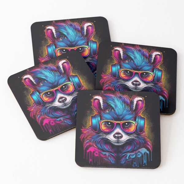 Item preview, Graffiti Skunk in Headphones and Shades designed and sold by Boxing Kangaroo Retail Company.