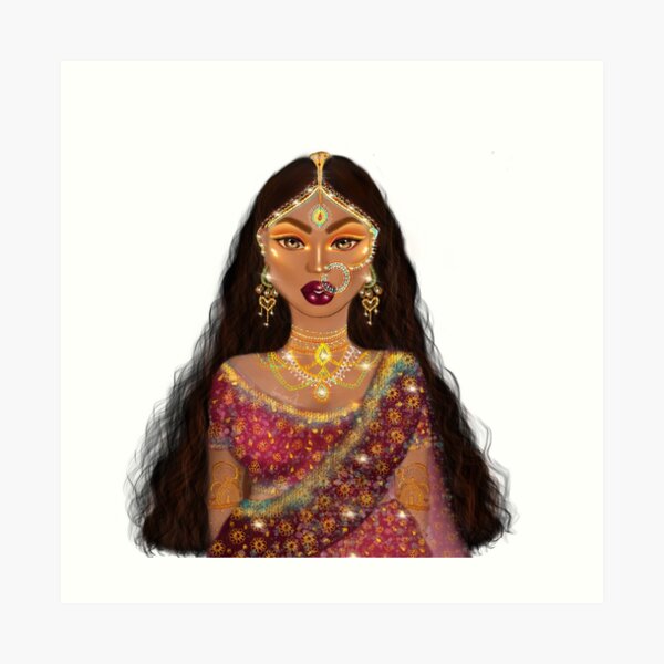 Desi Girl Wall Art Redbubble