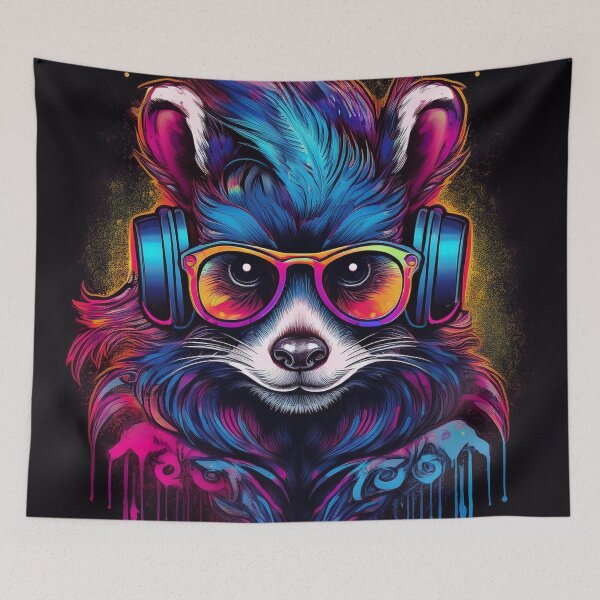 Item preview, Graffiti Skunk in Headphones and Shades designed and sold by Boxing Kangaroo Retail Company.