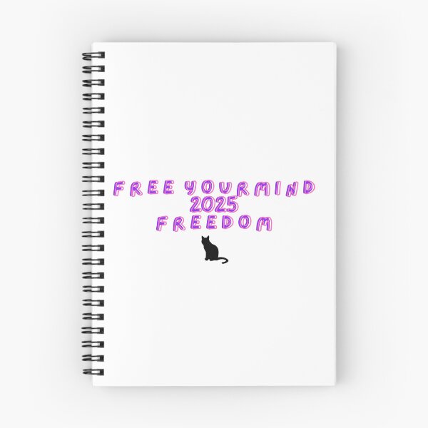 Item preview, Free your mind 2025 wording and black cat  designed and sold by wallartofmio.