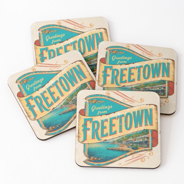 Item preview, Freetown Vintage Travel Retro Postcard Design designed and sold by TravelPostcardGems.