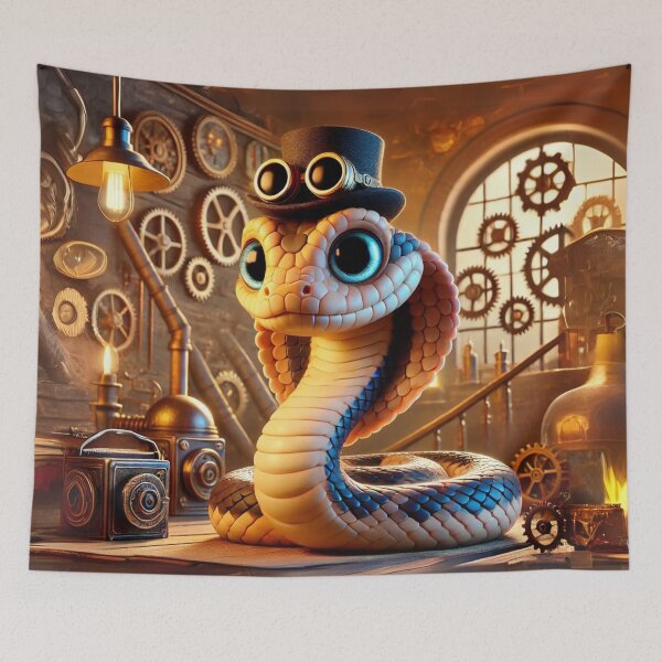 Item preview, Steampunk Ornate Black-Tailed Rattlesnake designed and sold by Sillytoe.