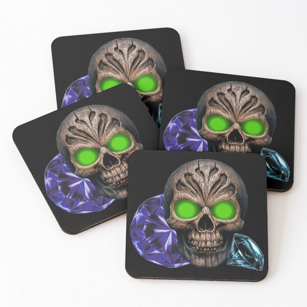 Item preview, glowing eyes, human skulls, vanitas, diamonds designed and sold by Kirei-Lily.