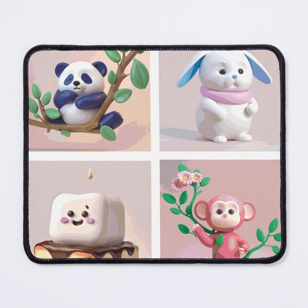 Item preview, A cute pandabear, adorable bunny, delightful cake and a playful monkey designed and sold by melissamaduka.