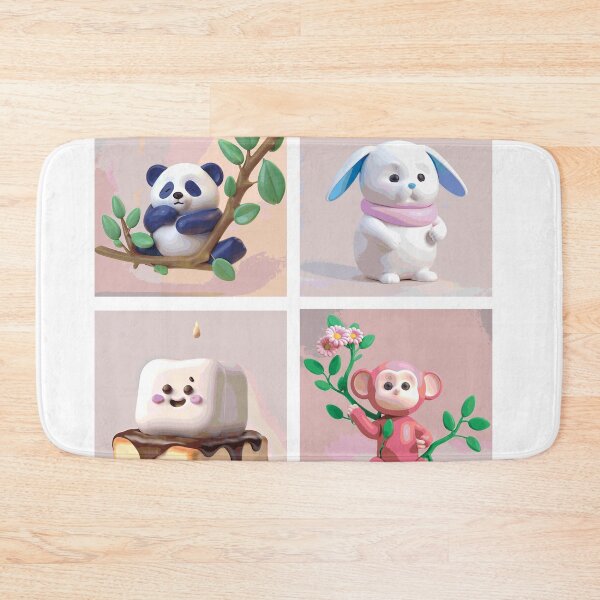 Item preview, A cute pandabear, adorable bunny, delightful cake and a playful monkey designed and sold by melissamaduka.