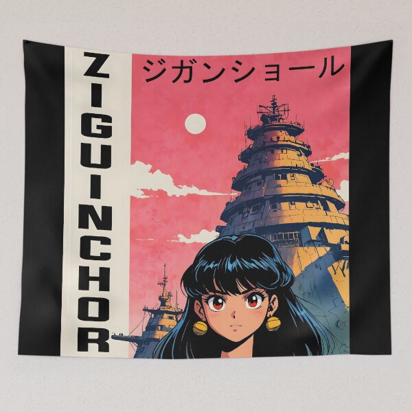 Item preview, Zinguinchor Senegal Retro Anime Girl 80s Vintage Travel designed and sold by Retro-Anime9.