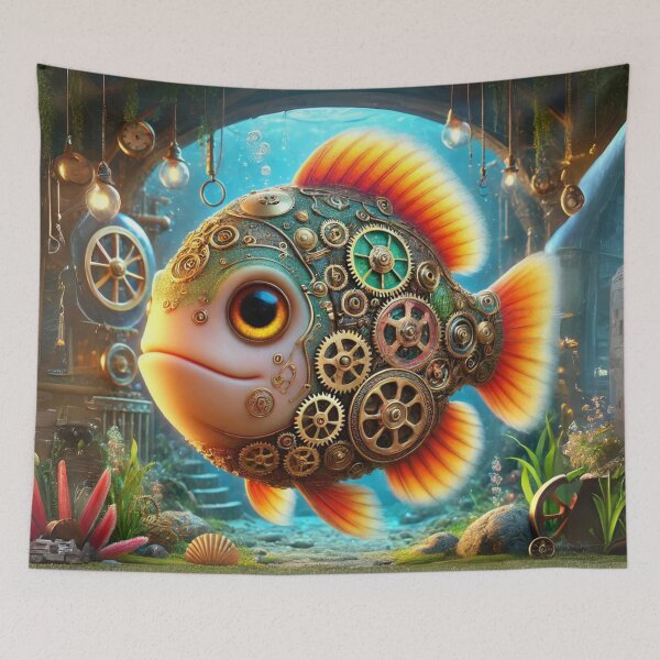 Item preview, Steampunk Oscar Fish designed and sold by Sillytoe.