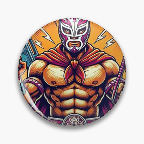 Artikelvorschau, Lucha Libre Graphic Art Nr. 9 – Maskiertes Wrestler-Design für Fans entworfen und verkauft von Punkfan91.