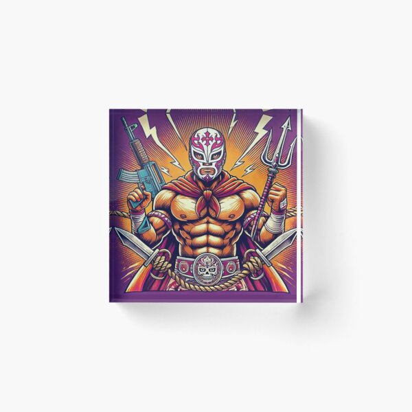 Artikelvorschau, Lucha Libre Graphic Art Nr. 9 – Maskiertes Wrestler-Design für Fans entworfen und verkauft von Punkfan91.