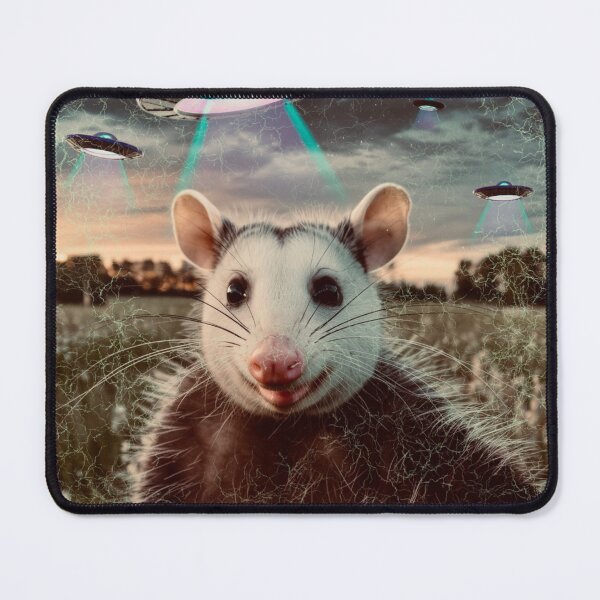 Item preview, Funny Cute Trending Opossum UFO Selfie  designed and sold by Mr-Right-On.