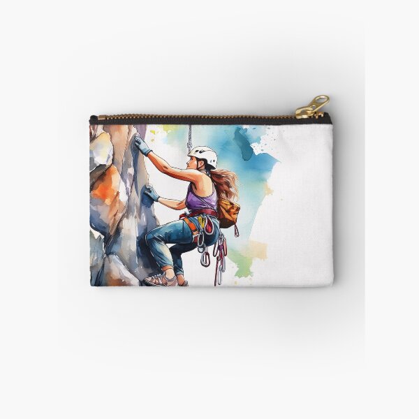 Item preview, A climber ascends a rugged rock face, equipped with safety gear and a helmet, showcasing the thrill and challenge of rock climbing designed and sold by homydesign.